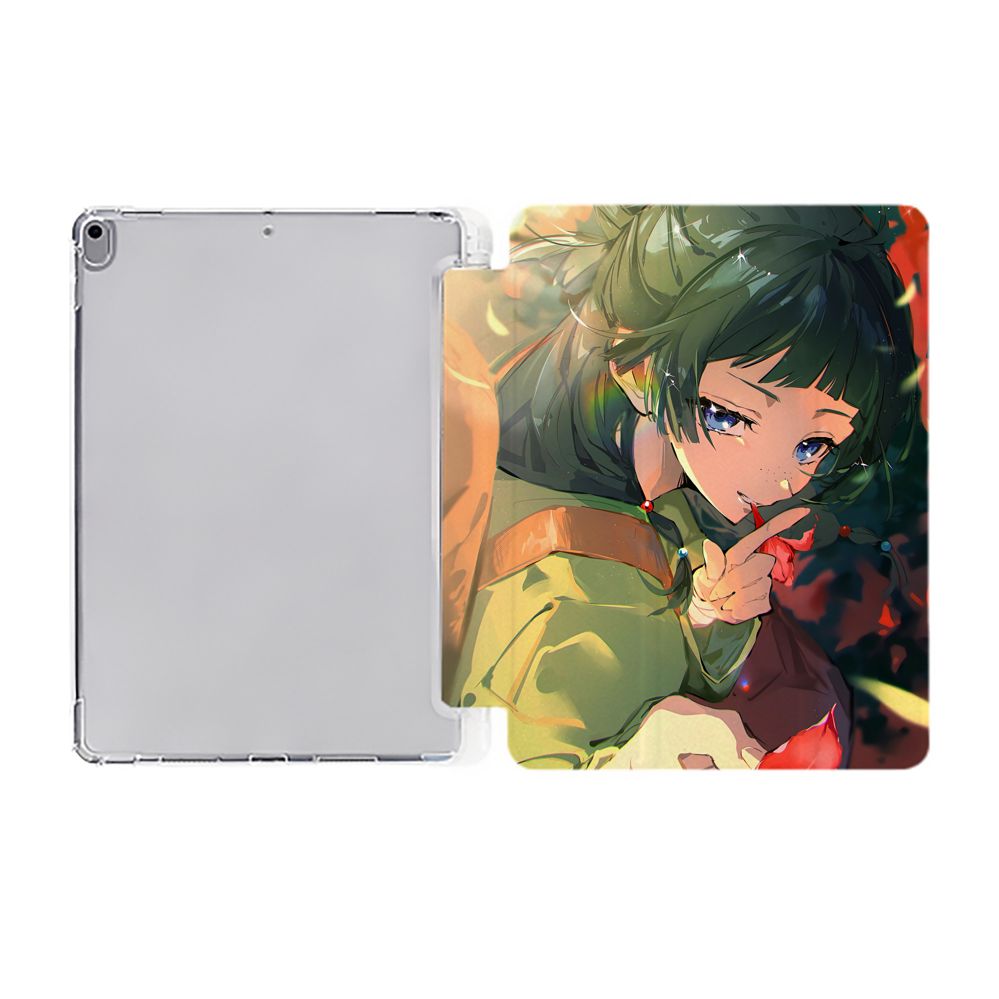 （画像用） 薬屋のひとりごと The Apothecary Diaries IPad ケース ペン収納付き 三つ折りスタンド PUレザー×シリコン 対応機種9.5/10.5/10.9インチ